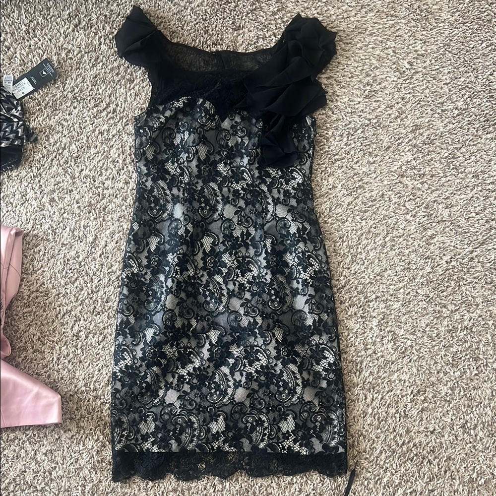 Karen Millen Black Lace Mini Dress